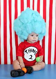 Make A Thing 1 And Thing 2 Wig For Your Diy Halloween Costume Morena S Corner Diy Baby Halloween Costumes Baby Halloween Costumes Newborn Halloween Costumes