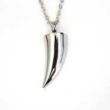 Wolf Tooth Cremation Ashes Urn Pendant Necklace Silver Pet Etsy Wolf Tooth Necklace Tooth Necklace Silver Necklaces