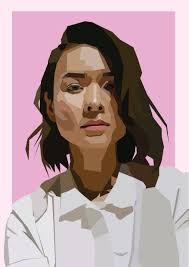 Www Gaiah Art Com Mitski Digital Drawing Adobe Photoshop And Illustrator Geometric Portrait Geometric Portrait Geometric People Portrait Illustration