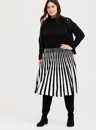 Black And White Pleated Midi Skirt Black White Stripe Sweater Knit Pleated Midi Skirt Pleated Midi Skirt Black Midi Skirt Fashion