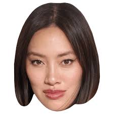 Tiffany Hsu (Brown Hair) Big Head. Larger than life mask.