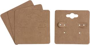 Create beautiful custom jewelry cards for displaying earrings, enamel pins, necklaces, hair bows, bracelets & more. Juvale Earring Cards 200 Pack Hanging Earring Card Holder Kraft Paper Jewelry Display Cards For Earrings Ear Studs Brown 2 X 2 Inches Amazon Co Uk Home Kitchen