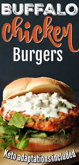Buffalo Chicken Burger With Creamy Blue Cheese Sauce Chicken Burgers Buffalo Chicken Burgers Blue Cheese Burgers