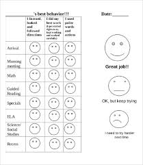 Kindergarten Behavior Chart Printable Www