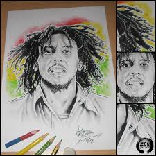 How to draw a bob marley kak narisovat boba marli. Bob Marley Blaze Zen Tattoo Drawings Illustration People Figures Celebrity Musicians Artpal
