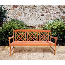 5 Brown Flower Pattern Wood Garden Bench Pier 1 Imports Garden In The Woods Garden Bench Patio Layout Design