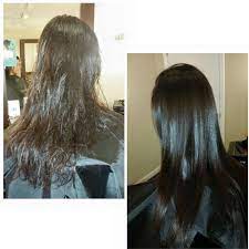 Brazilian Blowout Before And After By Katie At Radura Salon And Spa In Manchester Nh Call 603 782 8411 For Booking Spa Salon Brazilian Blowout Hair Goals