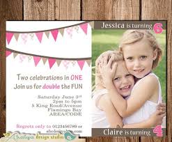 Joint Birthday Party Invitation Wording For Adults Joint Birthday Invitation Double Birthday By Ahalyadesignstudio 14 00 Sibling Birthday Parties Combined Birthday Parties Double Birthday Parties
