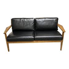 Through our special order program, you can customize the fabrics at no extra cost. West Elm Mathias Mid Century Wood Frame Leather Loveseat Original Price 2 500 Design Plus Gallery