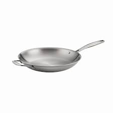 Tramontina Gourmet Tri Ply Clad 12 Fry Pan With Helper Handle Silver Pan Cast Iron Frying Pan Stainless Steel Stove