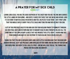 Prayer For Sick Children Sick Kids Prayers For Sick Child Miracle Prayer