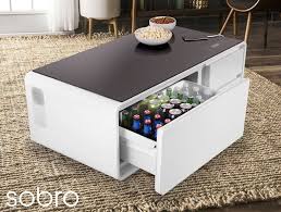 Sobro Smart Coffee Table Has Built In Fridge Usb Bluetooth Awesome Lights Decor Design Coffee Table With Fridge Cool Coffee Tables Coffee Table Cooler