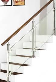 This is a design that is both safe and stylish. Outstanding Staircase Steel Railing Designs With Glass And Wooden Handhold Picture 93 Steel Railing Design Glass Stairs Railing Design