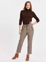 Kendinden Desenli Beli Lastikli Havuc Pantolon Lc Waikiki Pantolon Moda Stilleri Kadin