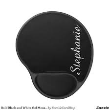 Black And White Mouse Pad Bold Black And White Gel Mousepad Personalized Gel Mouse Pad Zazzle Com With Images Bold Black Black And White Gel