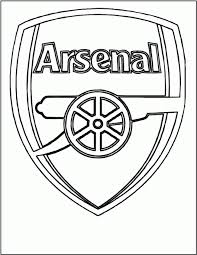 Arsenal Soccer Club Logo Coloring Black And White Picture Football Coloring Pages Sports Coloring Pages Coloring Pages