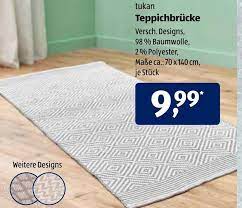 Wer eine filiale des discounters aldi betritt, überquert dabei stets einen teppich im eingangsbereich. Tukan Teppichbrucke Angebot Bei Aldi Sud