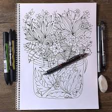 Today's chalk art flowers in mason jar craft idea is recent favorite of mine. Flowers In A Jar Drawing Doodle Kcdoodleart Krisacreations