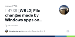 WSL2] File changes made by Windows apps on Windows filesystem don ...