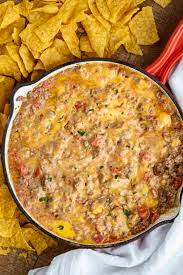 An easy cheese sauce made with milk, velveeta and beer makes for an indulgent sauce. Cheesy Beef Rotel Dip Dinner Then Dessert
