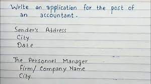 Also, it contains sample examples for references. Write An Application For The Post Of An Accountant Application Letter Handwriting Youtube