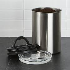 Shop Airscape Coffee Canister Airtight Storage In Restaurant Grade Stainless Steel Eliminates Flavor Sapping Coffee Canister Coffee Roasters Crate And Barrel