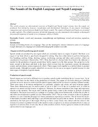 Pdf The Sounds Of The English And Nepali Language Rajan Kumar Kandel Academia Edu