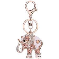 Clockeirin Mini Elephant Porte Cles Boucle Clip Cle Bouclesd Oreilles Boucles Boucleschal B Elephant Keychain Elephant Fashion Womens Accessories Bracelets