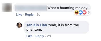 Tan kin lian, singapore, singapore. The Kind Of Content I M Here For Ex Presidential Candidate Sings A Little Phantom Of The Opera Coconuts Singapore