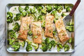 Sheet Pan Salmon And Broccoli With Sesame And Ginger Recipe Recipe In 2021 Salmon And Broccoli Ginger Recipes Sheet Pan Dinners
