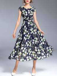 Shop Maxi Dresses Navy Blue Casual A Line Crew Neck Maxi Dress Online Discover Unique Designers Fashion Fashion Dresses Pretty Dresses Casual Chiffon Dress