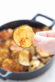 They really will be crisp when done. Easy Keto Zucchini Chips All Day I Dream About Food