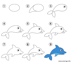 Types de dessin dessin coloriage carnet de dessin peinture dessin mouton dessin. Coloriage Apprendre Dessiner Facile Dauphin Dessin Dessin Facile A Imprimer