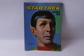 Uncolored Star Trek, Coloring Book, Saalfield, Authorized Edition, Vintage,  Picture Book, Child Reading, Nursery Library, ~ M-25-07