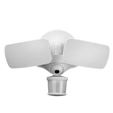Maximus White Smart Motion Activated Outdoor Integrated Led Camera Floodlight Spl1206a1w4wh The Home Depot
