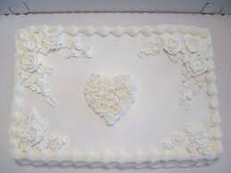 Romance Wedding Sheet Cake This Cake Is A Sheet Cake I Did For A Wedding Where The Bride Wanted Two Cakes One Simpl Wedding Sheet Cakes Sheet Cake Cake Bridal