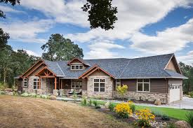 Featuring timber or stone siding, the exterior of these. Leigh Lane Rustic Country Ranch House Plan House Plans And More