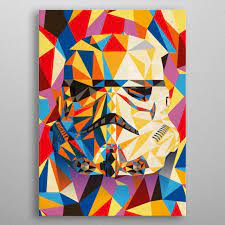 Abstract Metal Poster Print Star Wars Displate Star Wars Pop Art Star Wars Art Painting Star Wars Poster Art