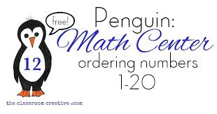 Penguin Math Center For Kindergarten And First Grade Preschool Math Centers Math Centers Math