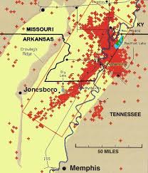 New Madrid Seismic Zone Maps Of Past Quake Activity New Madrid Map Geology