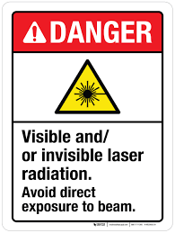 Danger: Visible And Or Invisible Laser Radiation Avoid Direct Exposure To  Beam ANSI Portrait - Wall Sign