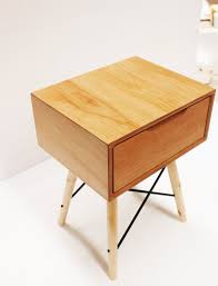 Handmade Bedside Table Retro Mid Century Scandinavian Style Available In Many Colour Handmade Bedside Tables Mid Century Modern Bedside Table Bedside Table Diy