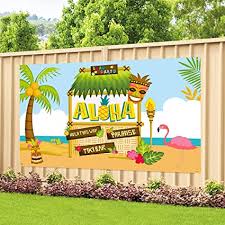 Hawaiian outdoor pillows and cushions. Amazon Com Large Fabric Aloha Party Banner 72 X46 For Luau Party Supplies Perfect Decorations For Hawaiian Luau Party Tiki Themed Birthday Party And Summer Party Garden Outdoor
