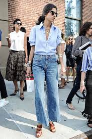 A Blogger S Take On What To Wear With Cropped Wide Leg Jeans Le Fashion Nyfw Street Style Fashion Cropped Wide Leg Jeans