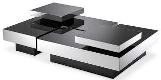 Shop our online store to find excellent deals. Casa Padrino Luxury Coffee Table Set Silver Black 2 L Shaped Living Room Tables With 2 Square Trays Living Room Furniture Luxury Collection