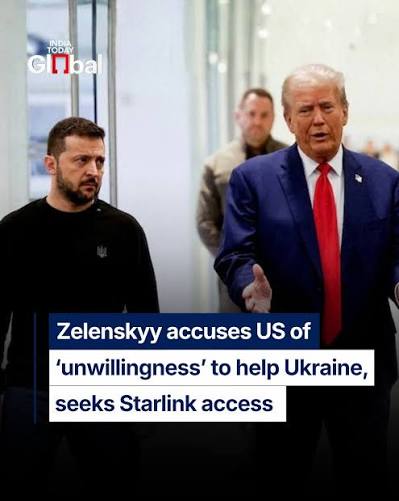 Ukrainian President Volodymyr Zelenskyy has accused the United States of  being unwilling to help Kyiv defend itself against Russia, urging  Washington to expand Ukraine's access to Elon Musk's Starlink