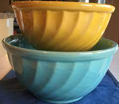 Vintage Pottery Garden City Nesting Bowls Swirl Pattern Vintage Pottery Garden Pottery Vintage Glassware