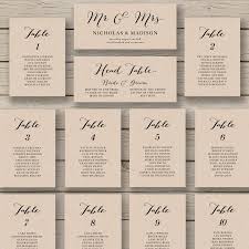 wedding seating chart template printable seating chart