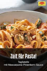 Tagliatelle In Mascarpone Pinienkern Sauce Rezept In 2020 Tagliatelle Rezept Tagliatelle Rezepte
