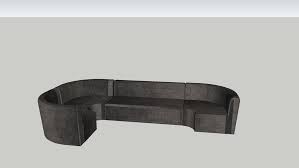 Curvy shapes are taking form as furniture. Curved Sofa Modern 3d Warehouse